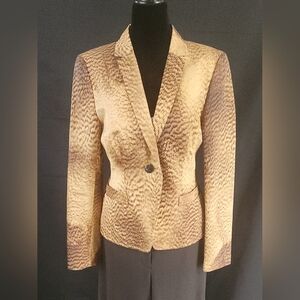 Escada Silk Blend Blazer in Butterscotch Size EU 38/M